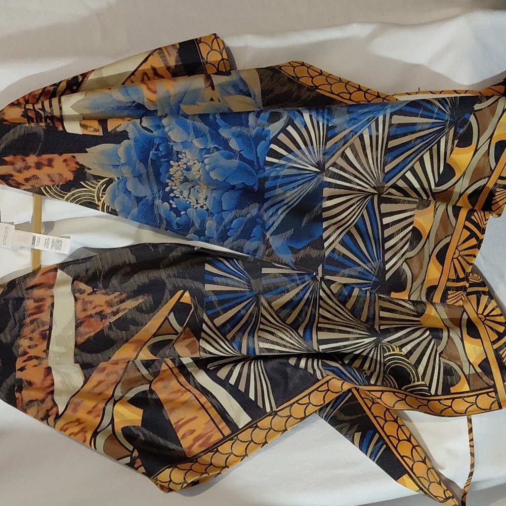 Chico's Multicolor Artistic Cape